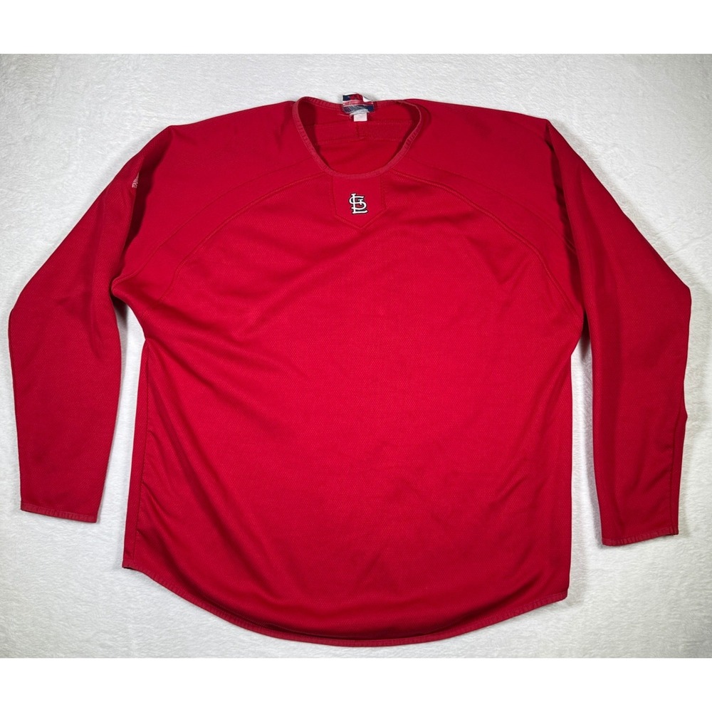 Majestic‎ Authentic St Louis Cardinals Therma Base Red Long Sleeve Jersey XL